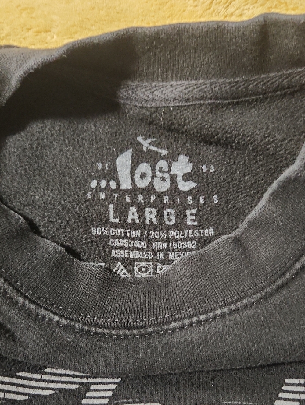 Men's L Black LOST enterprises Sweatshirt Surf Large Space Pullover Sweater Tee - Picture 3 of 4